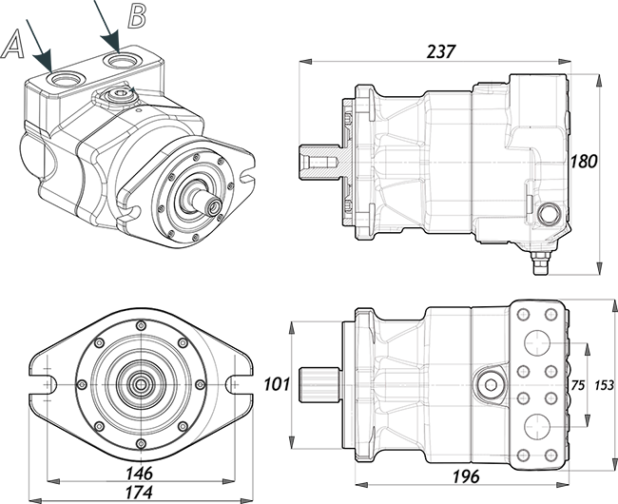 Габаритные размеры PMH MCF35