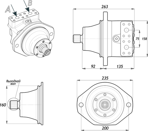 Габаритные размеры PMH MKF55