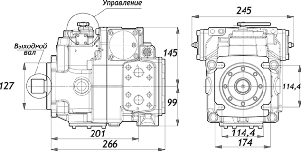 Габаритные размеры PMP PMH P55