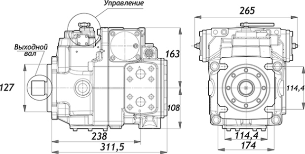 Габаритные размеры PMP PMH P110