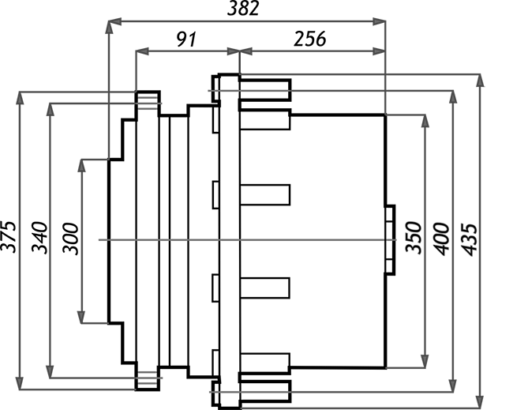 Габаритные размеры редукторов PMR 4000